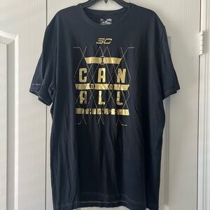 Under Armour Men's Black Tee with Gold Graphic